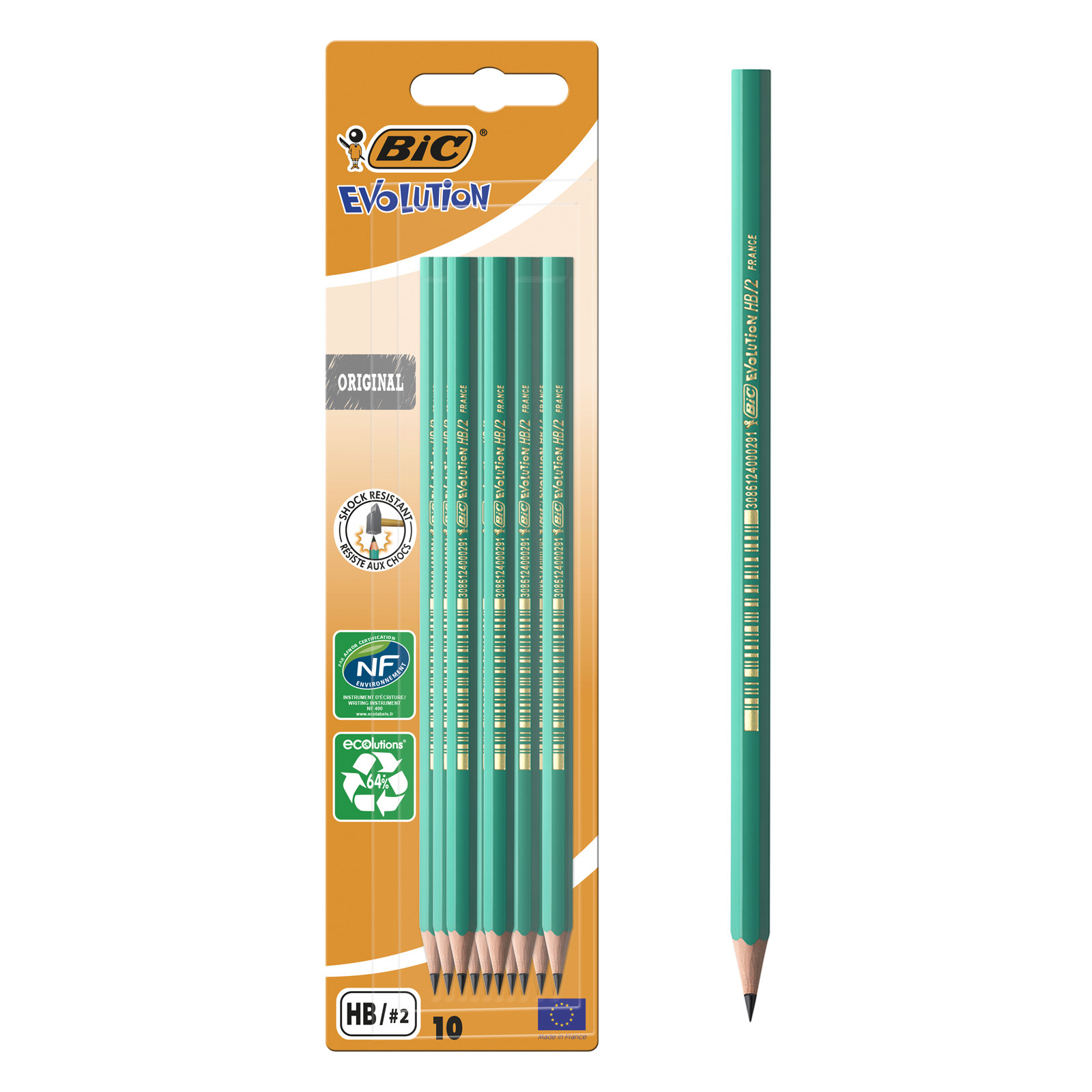 BIC Kit de fournitures scolaires pour écolier avec 1 compas d’apprentissage, 3 instruments de géométrie, 10 crayons graphite, 1 taille-crayon et 6 gommes - Pack de 21