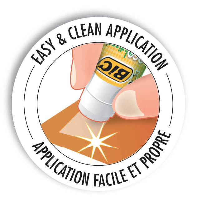 BIC ECOlutions Bâtons de Colle Blanche - 8 g, Pochette de 5