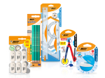 BIC Kit de fournitures scolaires pour écolier avec 1 compas d’apprentissage, 3 instruments de géométrie, 10 crayons graphite, 1 taille-crayon et 6 gommes - Pack de 21