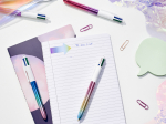 BIC 4 Couleurs Gradient Stylos-Bille Rétractables Pointe Moyenne (1,0 mm) - Couleurs Assorties, Pack de 3
