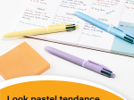 BIC 4 Couleurs Pastel - Stylos-Bille Pointe Moyenne (1,00 mm) - Couleurs Assorties, Pack de 3