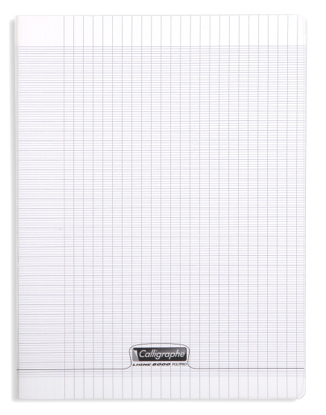 Cahier piqué 8000 POLYPRO 24x32 cm 96 pages grands carreaux 90 g