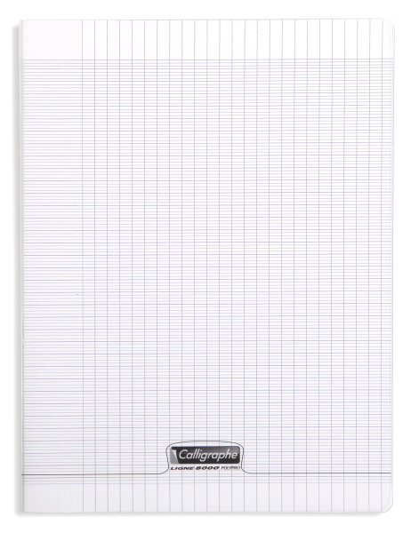 Cahier piqué 8000 POLYPRO 24x32 cm 48 pages grands carreaux 90 g