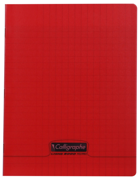 Cahier piqué 8000 POLYPRO 17x22 cm 96 pages grands carreaux 90 g
