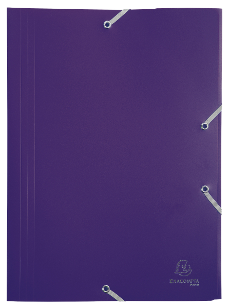 Chemise à élastique 3 rabats Polypropylène 4/10e Opaque Eco - A4 Chemise plastique polypropylène pour petit budget.